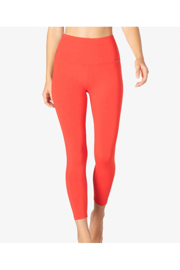 Solid High Rise Ankle Legging